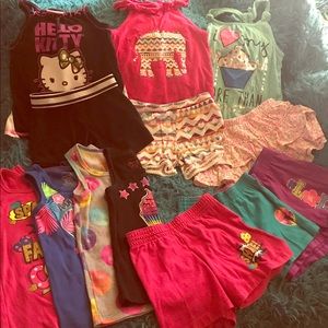 Little girls size 4-5 summer clothes - 13 pieces